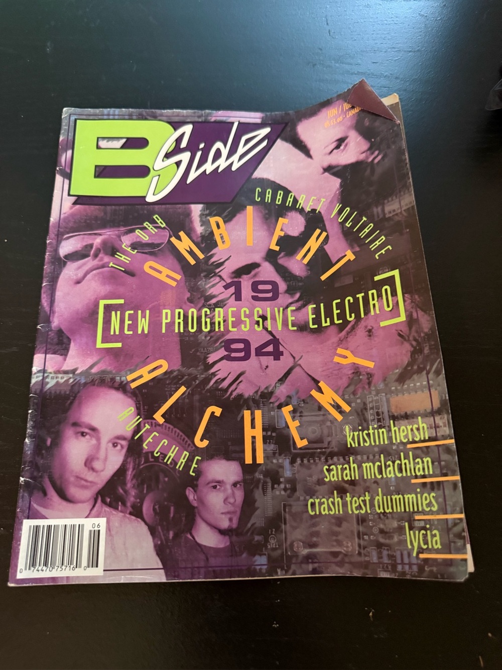 B-Side Magazine June 1994 Sarah McLachlan Crash Test Dummies Kristin Hersh